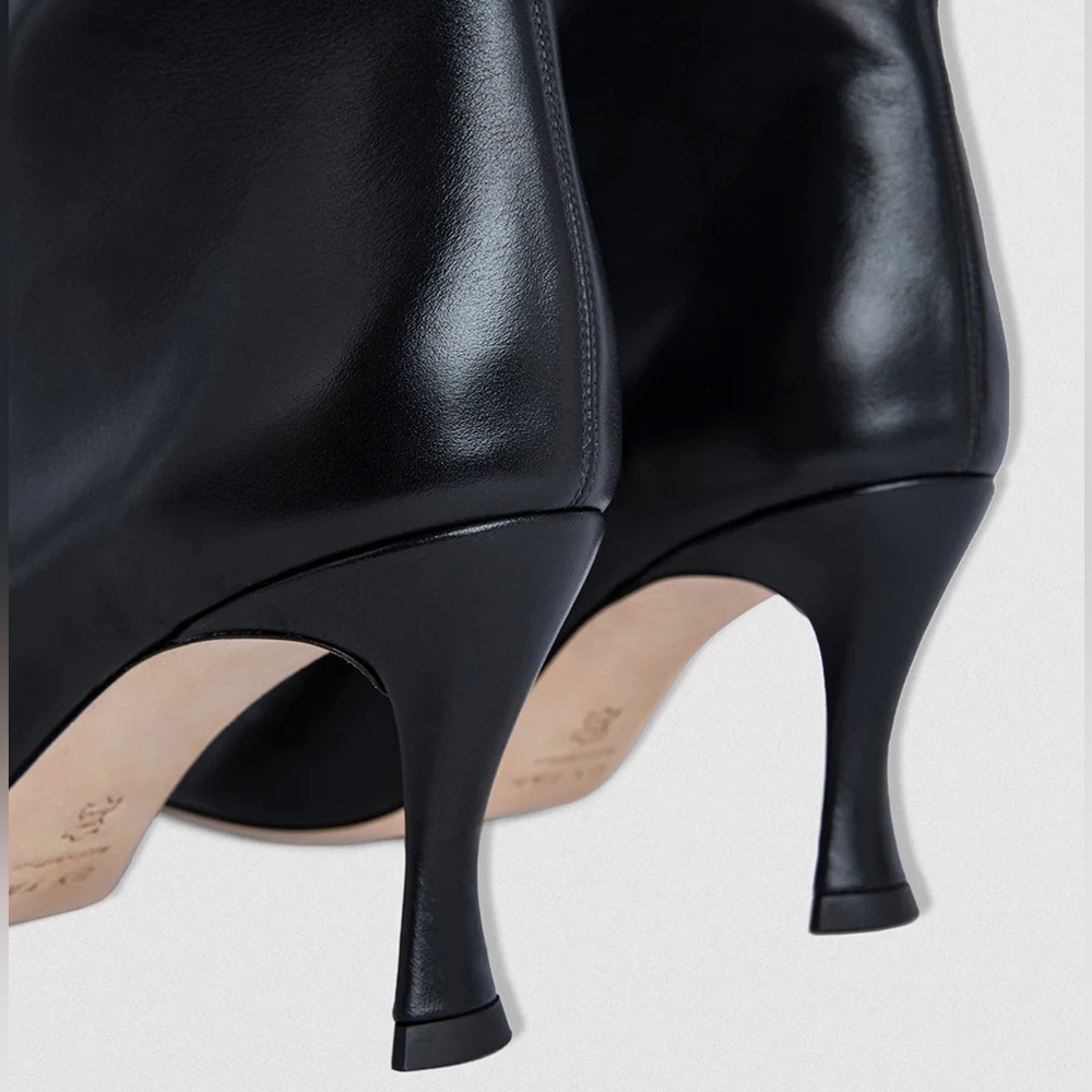BY FAR Stevie 42 Black Smooth Calf Leather Knee Boots - Picture 3 of 7